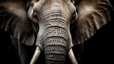 Слон с большими бивнями на Waterhole Стоковое Изображение - изображение  насчитывающей сафари, величественно: 26047611