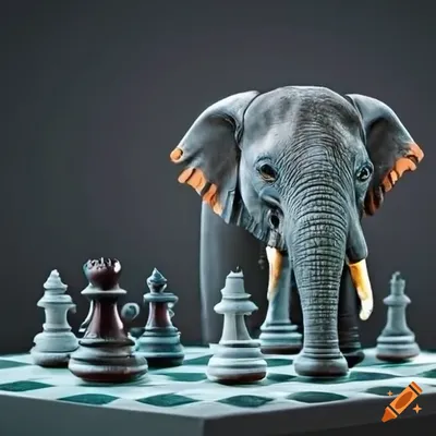Плюшевая шахматная фигура слон на …» — создано в Шедевруме