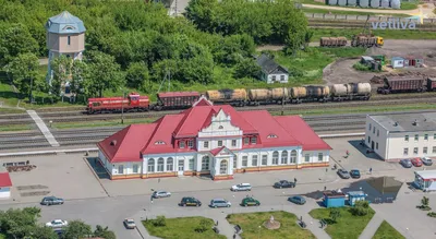 Станция Слоним. Вид на вокзал с 2 платформы — Railwayz.info