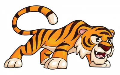 Мультфильм Смешной Тигр Ребенка — стоковая векторная графика и другие  изображения на тему Тигр - Тигр, Векторная графика, Веселье - iStock