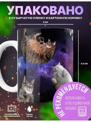 RocketPRINT Кружка с принтом \"Мем коты, смешные котики\" 330мл