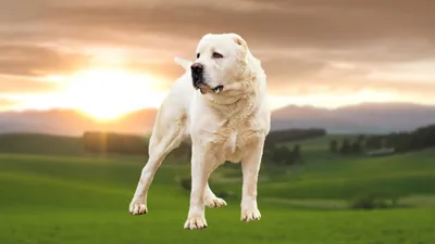 Гиперреалистично собака алабай красивая…» — создано в Шедевруме