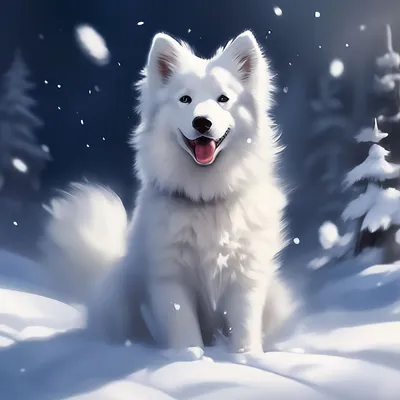 Собака слепленная из снега, как …» — создано в Шедевруме