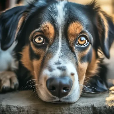 Большой собак с грустными глазами...