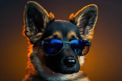 Собака в солнечных очках изолированных на белизне Стоковое Фото -  изображение насчитывающей собачий, блестящий: 51097662