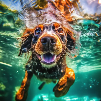 Смешные фото собак под водой | Эти забавные животные | Дзен