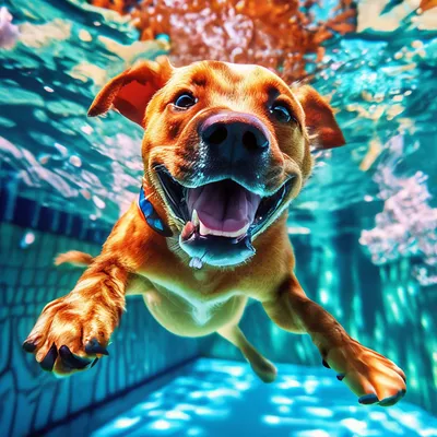 мир собак: собака под водой» — создано в Шедевруме