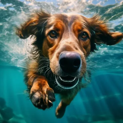 Собаки под водой - уморительное зрелище, которое поднимет вам настроение! |  PhotoWebExpo | Дзен
