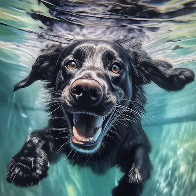Собаки делают математический расчёт, чтобы минимизировать время доставания  мяча из воды