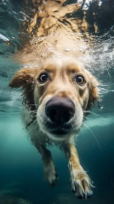 Собака В Воде Наполовину Под Водой — стоковые фотографии и другие картинки  Под водой - Под водой, Собака, Азия - iStock