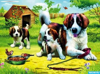 Рисунок собаки карандашом для детей в школу и детский садик.
