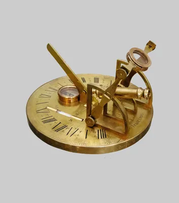 Солнечные часы-компас с футляром- купить в антикварном магазине