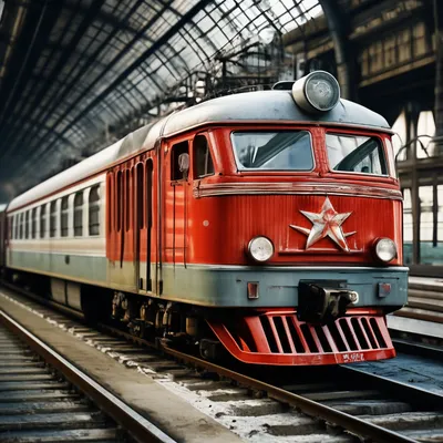 Советский поезд , СССР. высокое …» — создано в Шедевруме