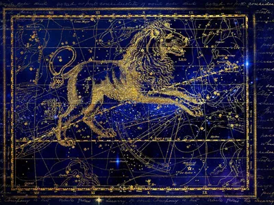 Подвеска с созвездием лев, украшение со знаком зодиака лев из серебра с  фианитами, купить в Москве