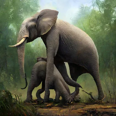 Африканские Слоны Спаривания В Тсаво Национальный Парк Восточной Кении.  Фотография, картинки, изображения и сток-фотография без роялти. Image  37310321