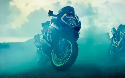 Фон с изображением мотоцикла Suzuki для iOS