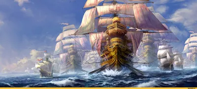 Огромнейший старинный корабль …» — создано в Шедевруме
