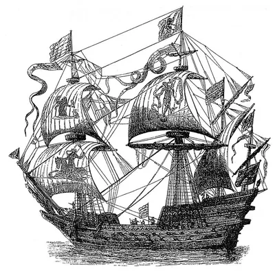 Старинные корабли плывут ровным …» — создано в Шедевруме