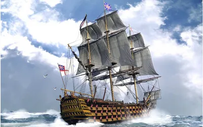 Картина Джона Зи Парусные корабли на рейде No.850 купить по низким ценам в  интернет-магазине OZON (249080662)