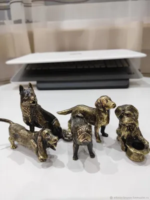 Бронзовые статуэтки собак - коллекция из 5 фигурок разных пород купить в  интернет-магазине Ярмарка Мастеров по цене 2990 ₽ – K8ZTUBY | Статуэтка,  Москва - доставка по России