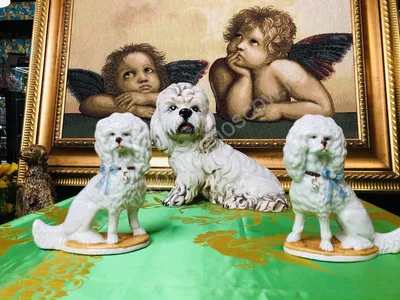 Купить статуэтки Собак из фарфора в магазине Qtti.ru.