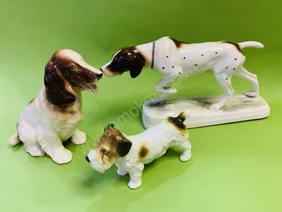 Купить статуэтки Собак из фарфора в магазине Qtti.ru.