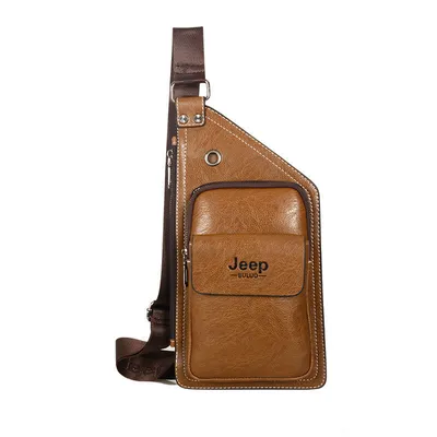 Мужская кожаная сумка JEEP BULUO с ремнем через плечо | AliExpress