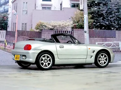 Suzuki Cappuccino A Japanese Kei car that is two feet shorter than the  Mazda Miata. Power is supplied by a turbocharged 657cc DOHC three… |  Instagram