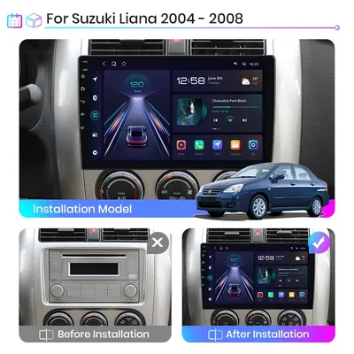 Junsun Wireless CarPlay Android Auto Radio For Suzuki Liana 2004 - 2013 Car  Multimedia Player GPS 2 din autoradio