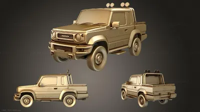 Vehicles - Suzuki Jimny (Mk4) (JB74) Sierra Pickup 2019, CARS_3525. 3D stl  model for CNC
