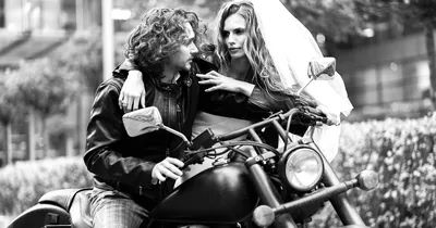 Романтическая свадьба на мотоциклах: лучшие картинки для скачивания