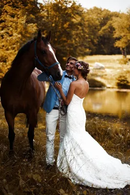 Свадебная фотосессия с лошадьми летом и зимой в Москве