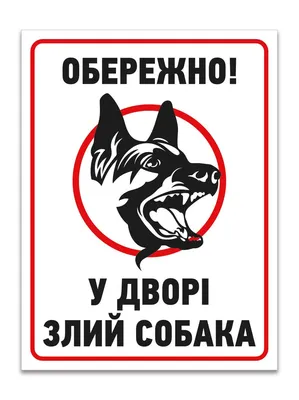 Купить Табличка \"Осторожно злая собака\" на металле по выгодной цене с  качественной доставкой по России