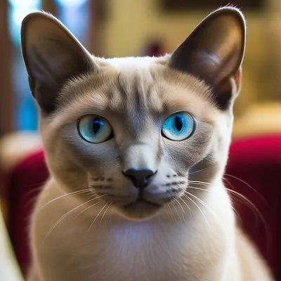 Тайский кот, глаза детально …» — создано в Шедевруме