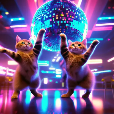 Танцующие коты заряжают позитивом - Zefirka