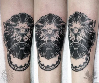 Tattoo • Подборка тату на тему: Лев на ноге (85 фото)