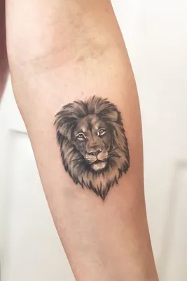 Татуировка мужская реализм на предплечье лев - мастер Анастасия Юсупова  6852 | Art of Pain