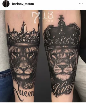 татуировка чб лев в короне на плече | Татуировки, Тату, Корон