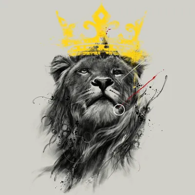 Тату лев на ноге - оригинальный дизайн для сильного человека - tattopic.ru