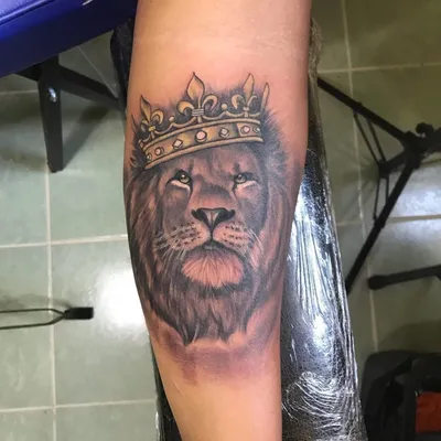 Тату-рукав \"Лев с короной\" - tattooshka.com