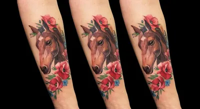 Тату с лошадью: эскизы, фото и идеи черных и цветных татуировок лошади