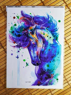 Лошадь татуировка рисунок рисунок, лошадь, лошадь, белый, млекопитающее png  | Klipartz