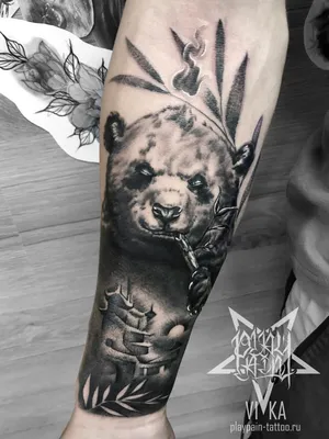 Переводные мини-тату Panda (панды) Miami Tattoos | Купить с доставкой в  интернет-магазине kandi.ru