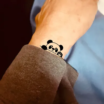 Panda panda bear tattoo with bamboo\" Sticker by Christine Krahl | Redbubble