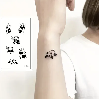 Татуировка мужская реализм и треш полька тату-рукав панда и часы - мастер  Слава Tech Lunatic 3747 | Art of Pain