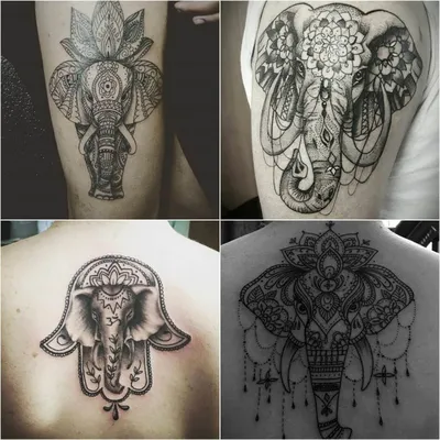 Тату Слон Мандала | Поскольку слон в первую очередь является буддистским и  индуистским символом его и… | Татуировка со слоном, Значения татуировок, Татуировка  слона