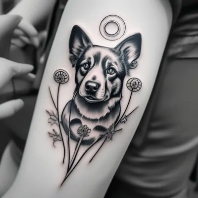 TATTS Переводные татуировки, Собака 10*15см (для взрослых и детей)- купить  по выгодной цене в интернет-магазине OZON (696135977)