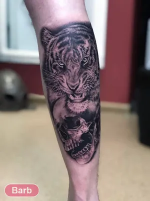 Tattoo • Подборка тату: Тигр на спине (37 фото)