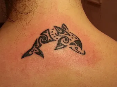 Водостойкая Временная тату-Наклейка на тело, освежающий дельфин,  тату-наклейки флэш-тату, искусственные татуировки для девочек и женщин |  AliExpress