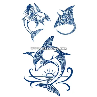 Эскиз тату для женщин с изображением Дельфин на сайте theYou
